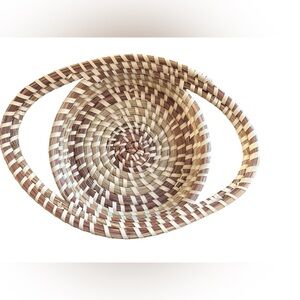 Sweetgrass Basket Charleston South Carolina Gullah Double Handles 12x8 Handwoven